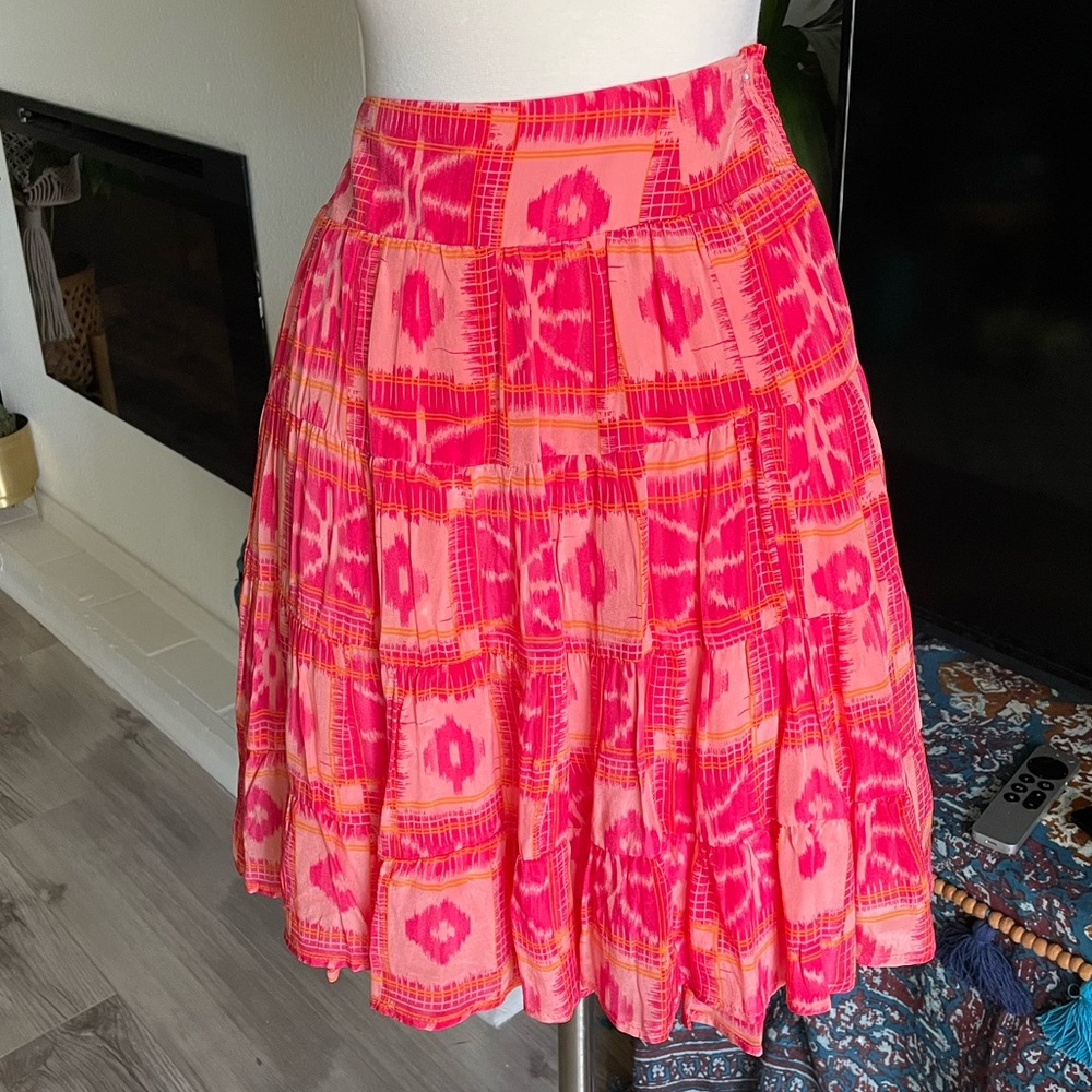 Anthro IKAT mini skirt NWOT SZ XS